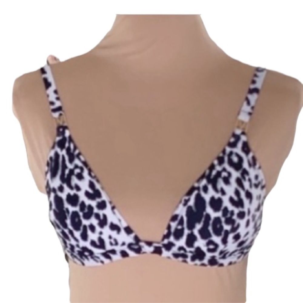 Zebra Print Bikini Tops Size L